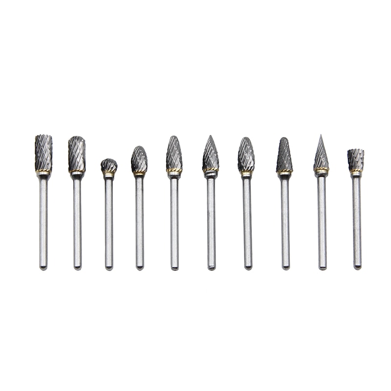 10pc Cemented Carbide Rotary File 3 * 6 Double Grain Tungsten Steel Grinding Head Die Woodworking Grinding File For Electric Grinding3