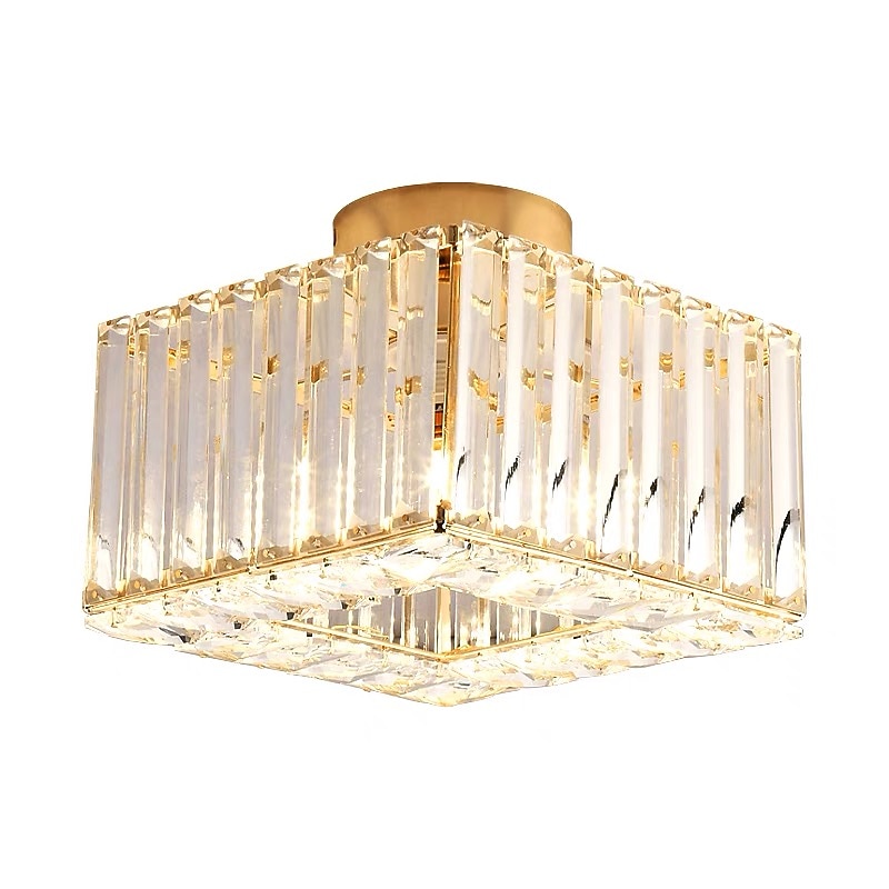 23cm Ceiling Lights LED Crystal Hallway Light Porch Light Square Metal Electroplated Modern 220-240V2