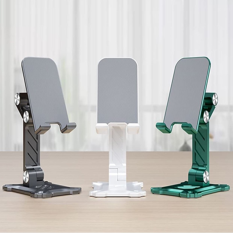 Cell Phone Stand Desktop Alloy Foldable Cell Phone Stand Angle Height Adjustable Phone Holder Compatible with 4.7-133