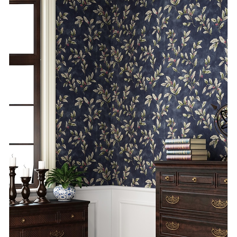 Cool Wallpapers Vintage Flower Wallpaper Wall Mural Self Adhesive Peel and Stick Removable Floral Vinyl Wallpaper Cabinet Furniture Countertop Paper Textured Wallpaper,20.8"x118"/53x300cm 1 Roll4