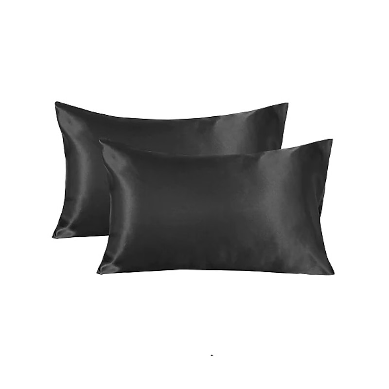 Satin Pillowcase for Hair and Skin 2 Pack Silky Satin Pillow Cases No Zipper Pillow Covers with Envelope Closure Suit 17