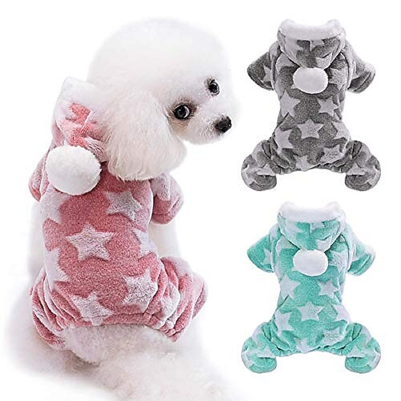 Warm Soft Star Pet Dog Puppy Clothing Clothes Coat Jacket Sweater Apparel Warm Pajamas For Dogs Puppies Grey Xxlfor Corgi Husky Yingdou Golden Retriever