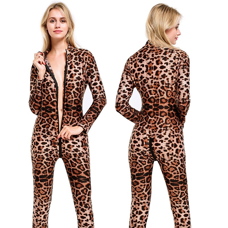 Zentai Suits Cosplay Costume Catsuit Carnival Costume Full Body Suit Women's Cosplay Sexy Costume Leopard Costume for Masquerade Adults