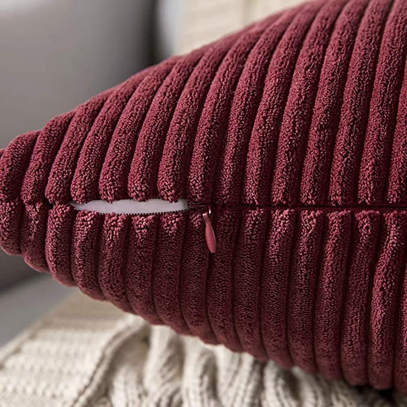 Nordic Solid Color Corduroy Pillow Cover Office Soft Pillow without Core Home Living Room Sofa Decor Green Orange Pink Blue3