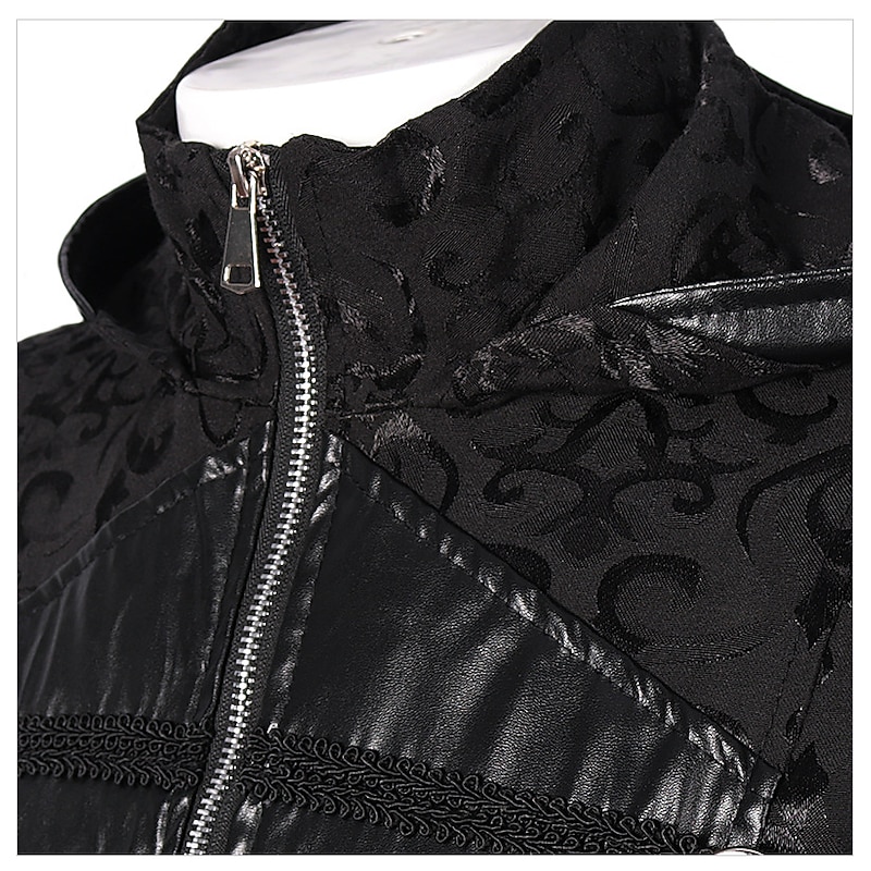 Retro Vintage Punk & Gothic Medieval Coat Masquerade Plague Doctor Plus Size Jacquard Fancy Dress Men's Masquerade Party Adults' Coat4