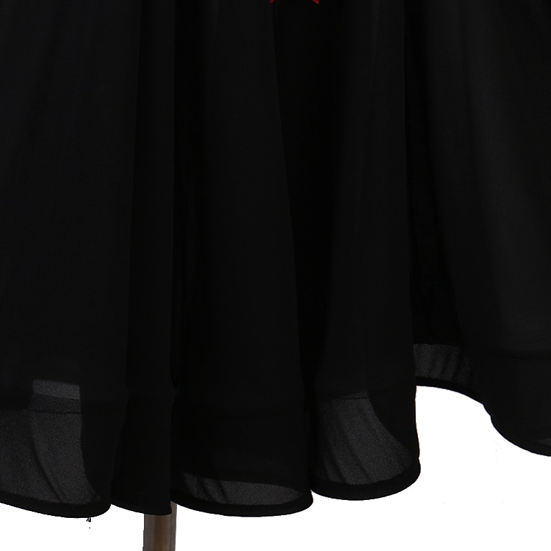 Ballroom Dance Dress Split Joint Pure Color Women's Training Performance Sleeveless Chinlon Chiffon3