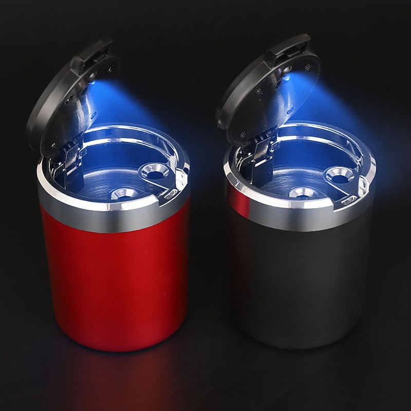 StarFire Portable Auto LED Ashtray With Blue Light Car Styling Smokeless Ash Tray For AUDI A3 A4 A5 A6 A7 A8 Accessories