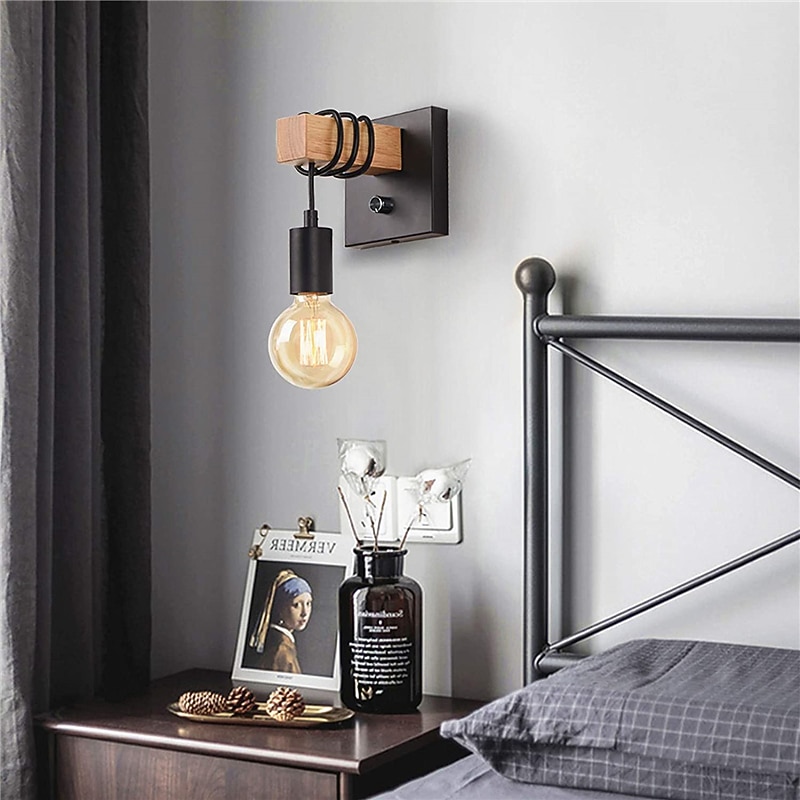 Indoor Wall Light LED Vintage Industrial Style Bedroom Dining Room Living Room Metal Wall Light 220-240V2