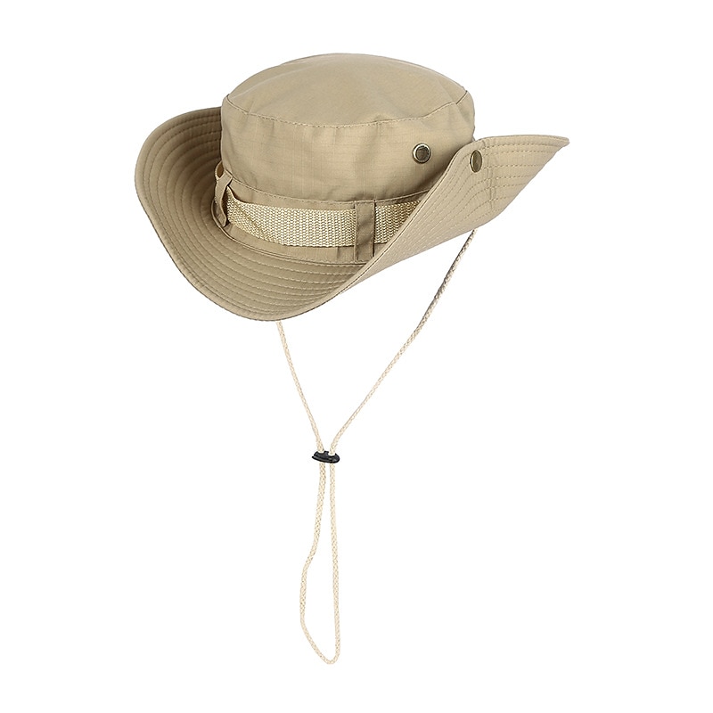 Fishing Sun Boonie Hat Waterproof Summer UV Protection Safari Cap Outdoor Wide Brim Hunting Hat Army Green Dark Green Khaki for Hunting Fishing Climbing Bucket Hat