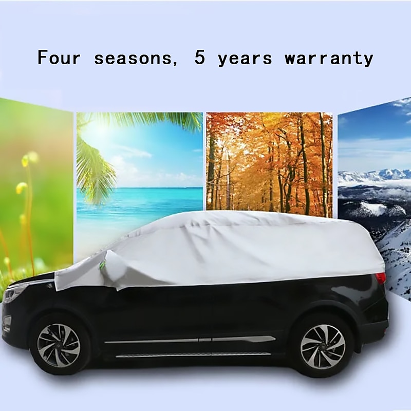 Car Clothing Half Cover Anti-frost Snowproof Waterproof Sun-shade Heat-insulating Dust-proof Four Season Universal3