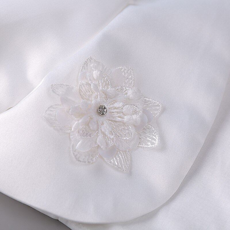 Kids Girls' Coat Outerwear Floral Long Sleeve Patchwork Coat Formal Active Cute White Spring Summer 2-12 Years3