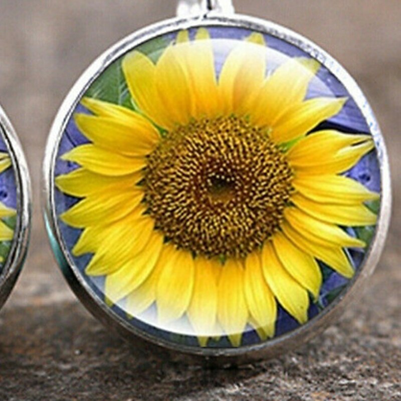 Women's Earrings Textured Street Sunflower Earring2
