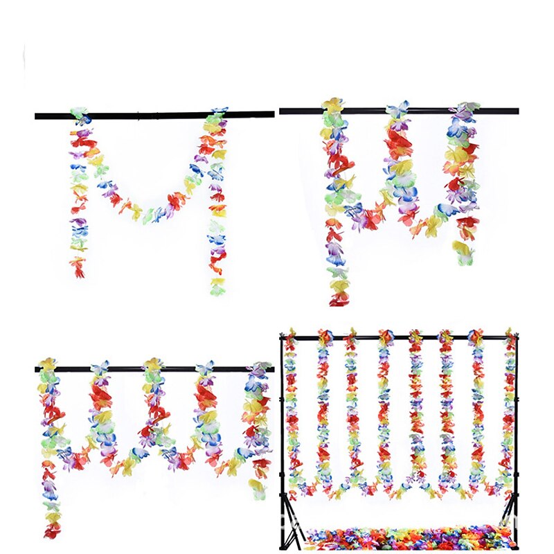 Hawaiian Colorful Flower Strips Pull Flower Decoration Flower 2-6 Meters Long Festival Festival Party Supplies