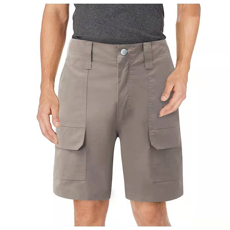 Men's Cargo Shorts Work Shorts Hiking Shorts Pocket Multi Pocket Plain Comfort Breathable Knee Length Casual Daily Fashion Streetwear White Navy Blue4