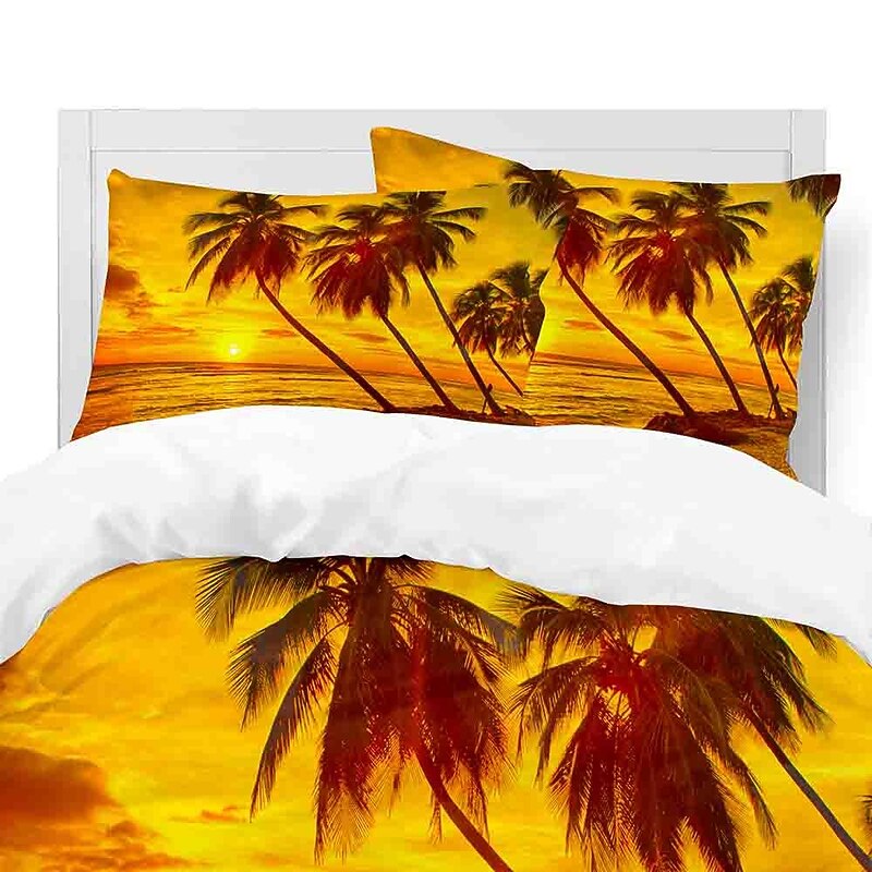 3D Bedding  Summer Beach Ocean Marine Life print Print Duvet Cover Bedding Sets Comforter Cover with 1 print Print Duvet Cover or Coverlet，2 Pillowcases for Double/Queen/King2