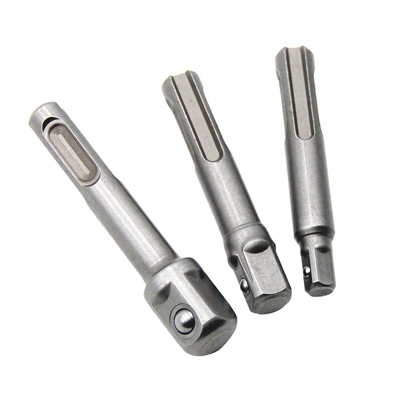 3Pcs 65mm-72mm Electric Hammer Adapter Electric Bit SDS Handle Connecting Rod Impact Drill Chuck Sleeve Adapter Tool Accessories
