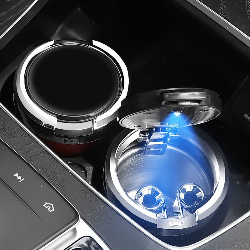 StarFire Portable Auto LED Ashtray With Blue Light Car Styling Smokeless Ash Tray For AUDI A3 A4 A5 A6 A7 A8 Accessories3