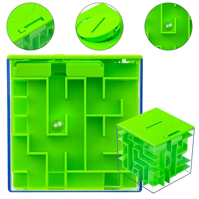 2 Pack Maze Piggy Bank Funny Money Jars Money Maze Puzzle Box Perfect Money Holder Puzzle and Brain Teasers for Teenagers and Adults4
