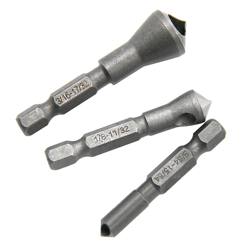 90 Degrees Hex Shank Inch System Inclined Hole Chamfering Cutter Internal Chip Removal Spot Facer Chamferer Deburring Woodworking4