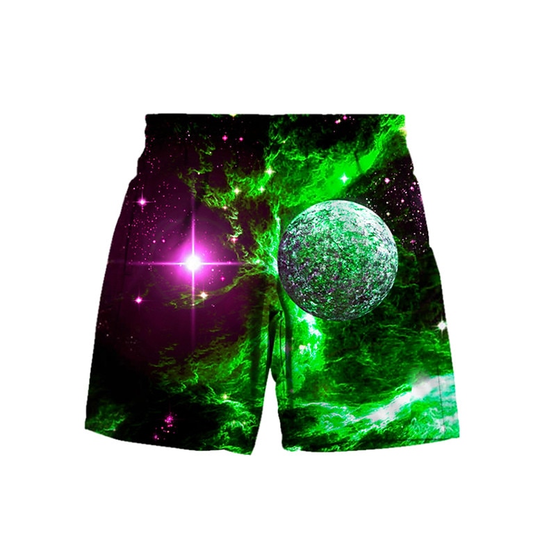 Boys 3D Galaxy Shorts Summer Spring Active Streetwear 3D Print Kids 3-12 Years Outdoor Street Sport Regular Fit3