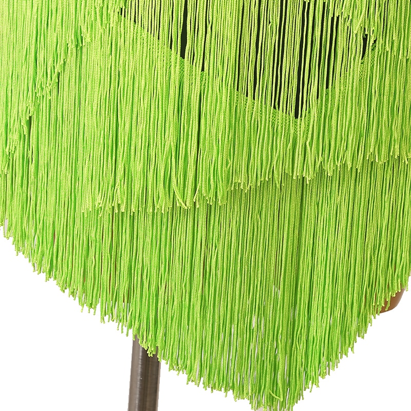 Latin Dance Dress Tassel Crystals / Rhinestones Women's Performance Training Long Sleeve Spandex4