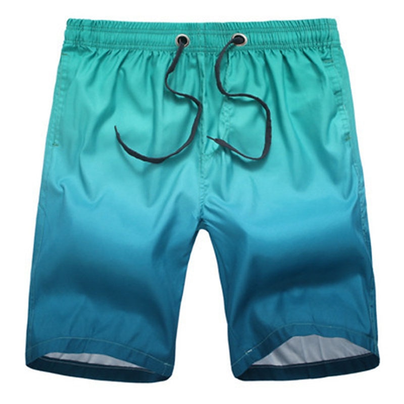 Men's Swim Trunks Swim Shorts Quick Dry Lightweight Board Shorts Bathing Suit Drawstring with Pockets Swimming Surfing Beach Water Sports Gradient Summer4
