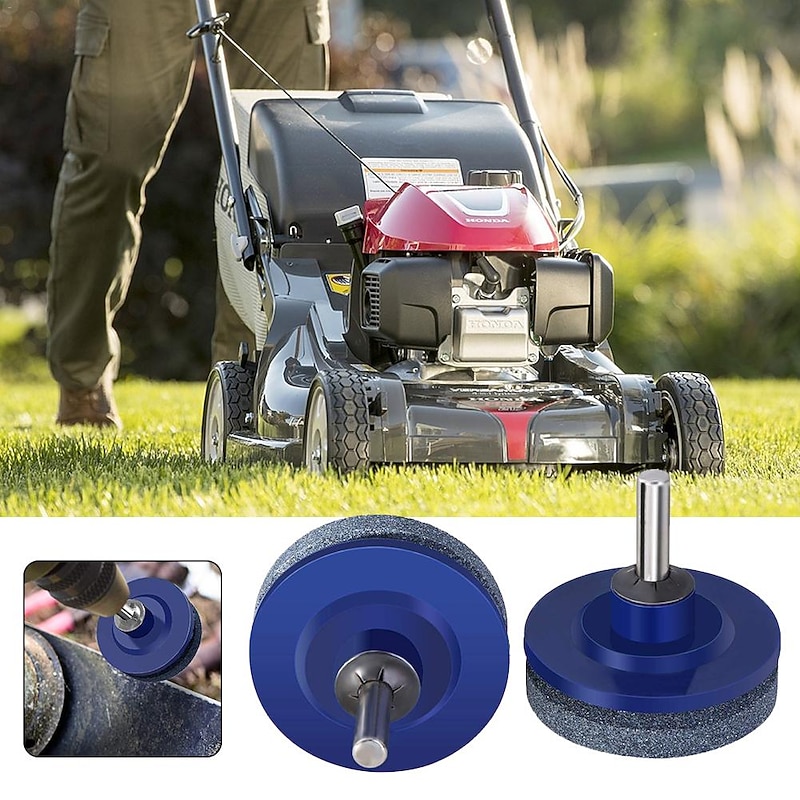 1 PCS Lawn Mower Sharpener Lawnmower Sharpener for Power Hand Drill For Power Hand Drill Knife Sharpening Stone Grindstone2