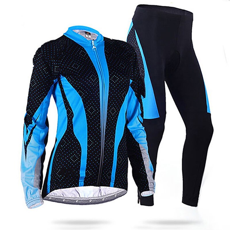 Nuckily Women's Long Sleeve Cycling Jersey with Tights Summer Black Floral Botanical Bike Clothing Suit Windproof Breathable Anatomic Design Reflective Strips Back Pocket Sports Polyester Lycra Floral 28