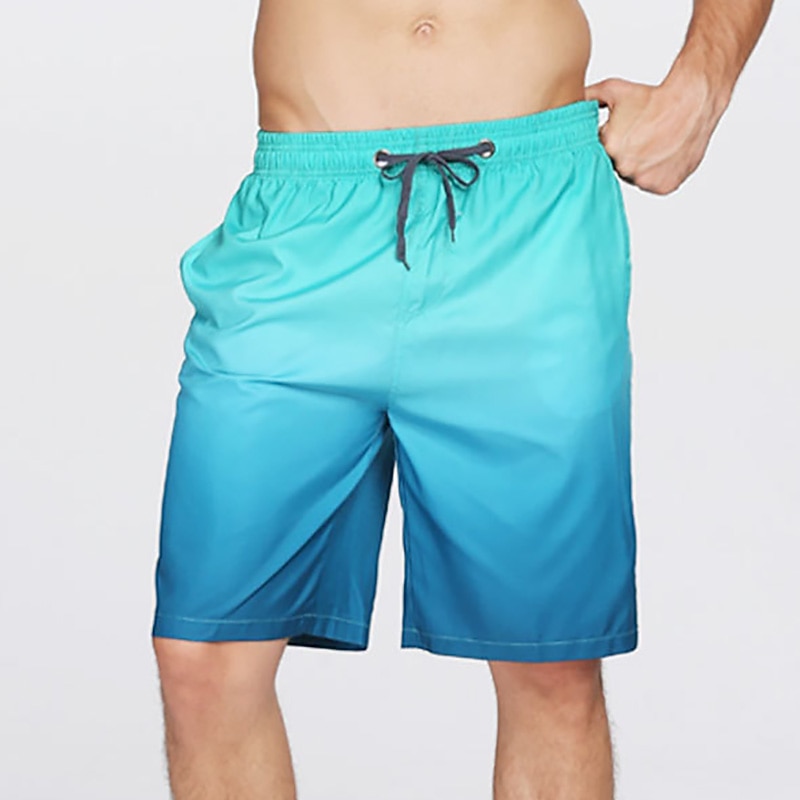 Men's Swim Trunks Swim Shorts Quick Dry Lightweight Board Shorts Bathing Suit Drawstring with Pockets Swimming Surfing Beach Water Sports Gradient Summer3