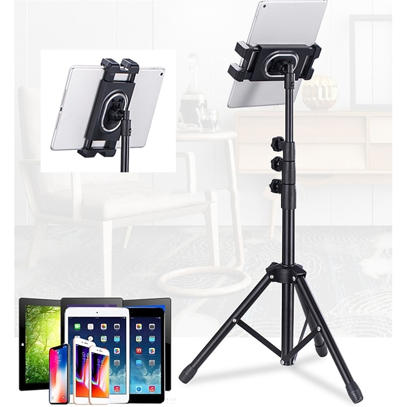 Universal Tripod Stand Retractable Adjustable 180 Degree Rotating, Tablet Mount Holder, Suitable For Cell Phone Tablet iPad2