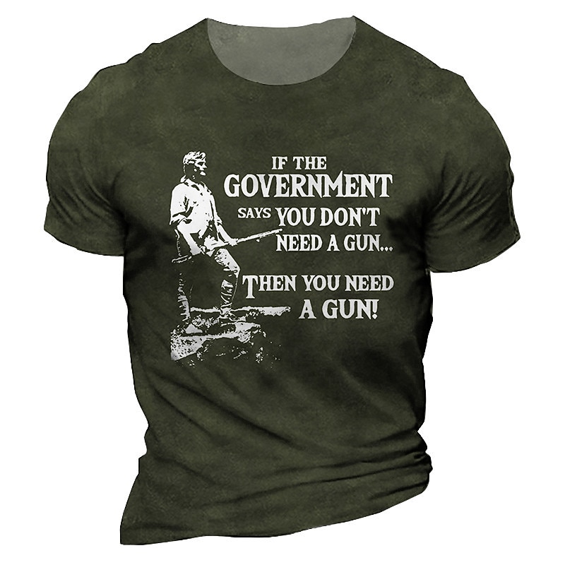 Veterans Day Men's Patriot Patriotic Veteran Letter Graphic Prints T shirt Graphic Tee Slogan T Shirts Distressed T Shirt Short Sleeve T shirt 3D Print Crew Neck Shirt Vintage Sports Designer