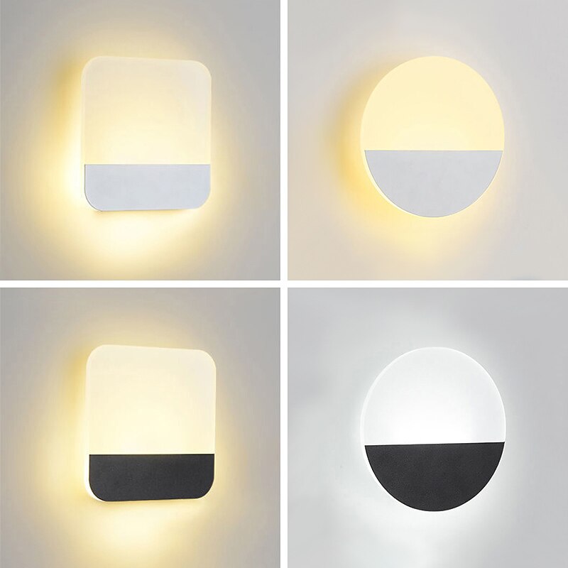Modern Indoor Wall Light LED Acrylic Bedroom Dining Room Metal Wall Light 5 W