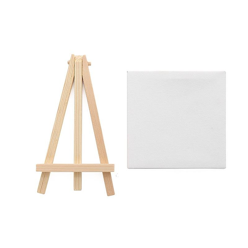 mini easel drawing board set 23 sets of children's beginners acrylic oil paint desktop wooden tripod4