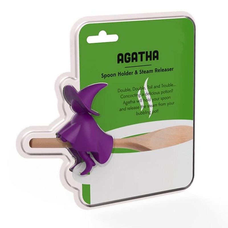 Creative Kitchen Utensils Silicone Tools Little Trapeze Wizard-shaped Pot Cover Anti-overflow Elevating Spoon Holder3