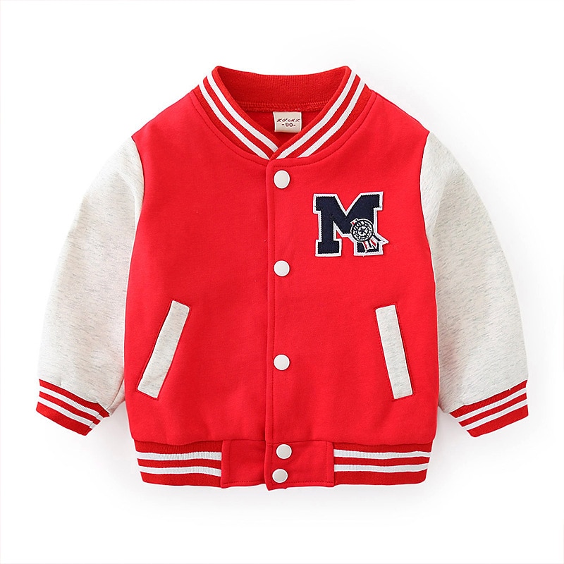 Boys' 3D Letter Coat Long Sleeve Fall Active Cool Kids 2-6 Years School Sport Regular Fit2