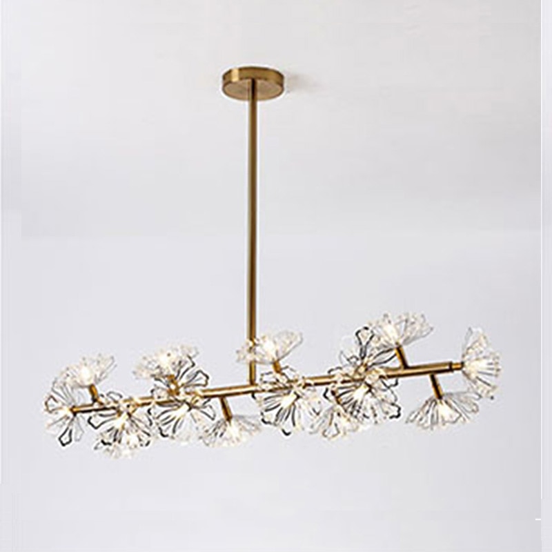 105 cm Floral Style Chandelier Crystal Pendant Light LED Stainless Steel Artistic Style Modern Living Room Dining Room Bedroom3