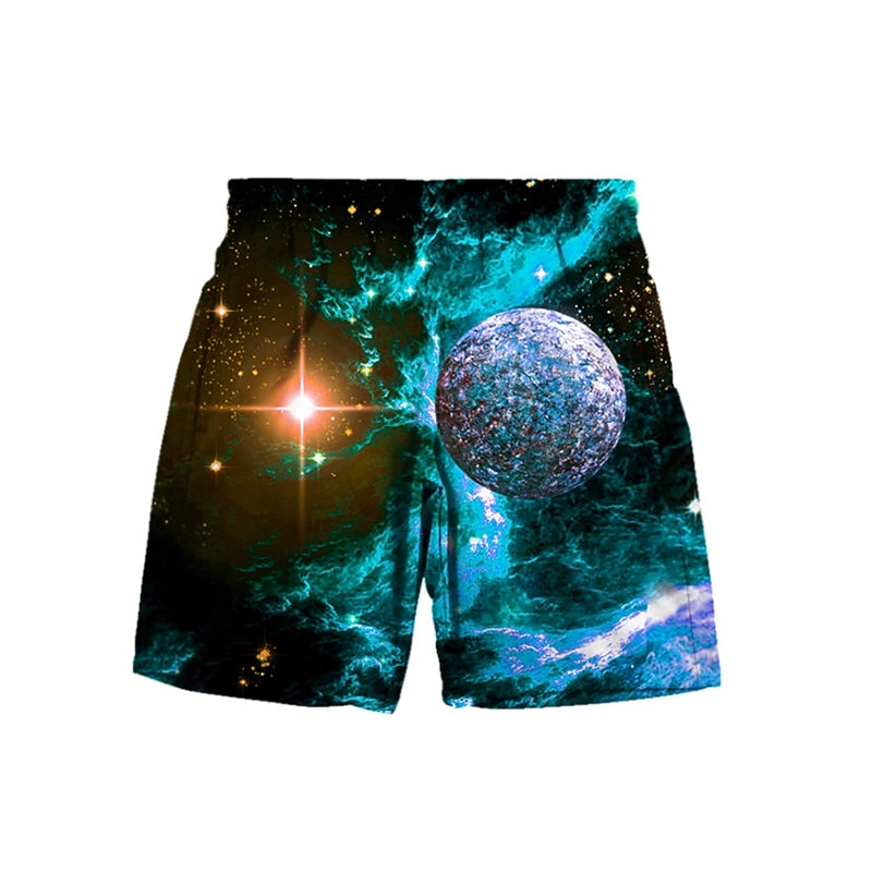 Boys 3D Galaxy Shorts Summer Spring Active Streetwear 3D Print Kids 3-12 Years Outdoor Street Sport Regular Fit2