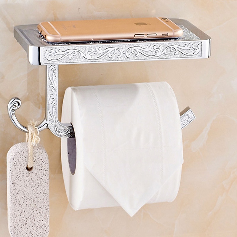 Toilet Paper Holder Multifunction Antique Zinc Alloy 1PC - Bathroom3