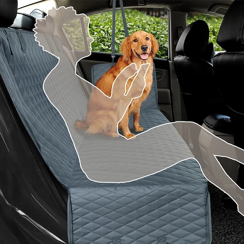 Dog Car Seat Cover Waterproof Pet Travel Dog Carrier Hammock Car Rear Back Seat Protector Mat Safety Carrier For Dogs2