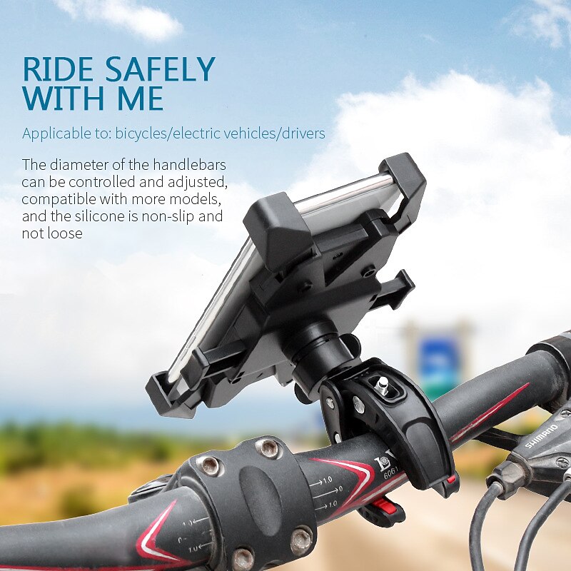 Bicycle Phone Holder Anti-Slip Universal Mobile Smart Phone Bike Mount Bracket Electric Scooter Motorcycle Cell Phone Support4