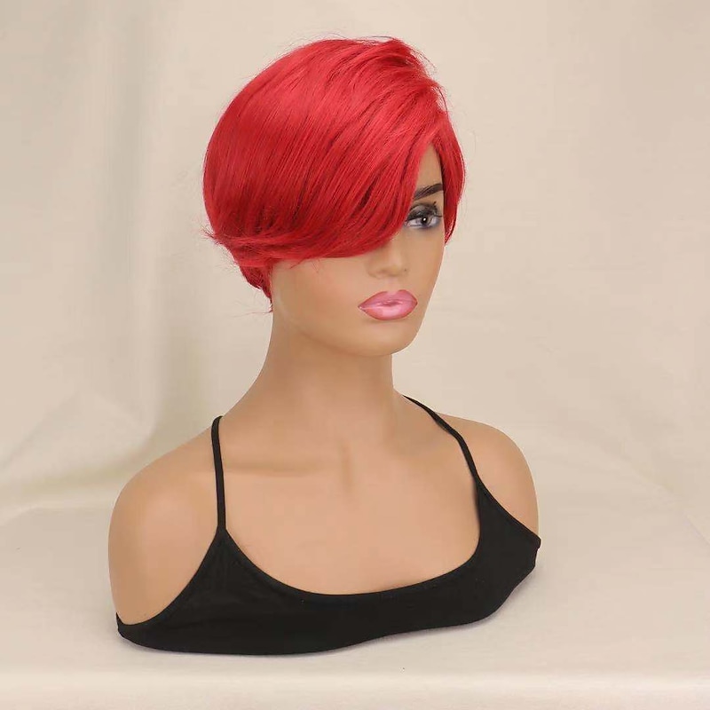 Wine Wigs for Women Synthetic Wig Curly Bouncy Curl Asymmetrical Wig Short Wine Red Synthetic Hair Burgundy Wigs for Black Women Christmas Party Wigs3