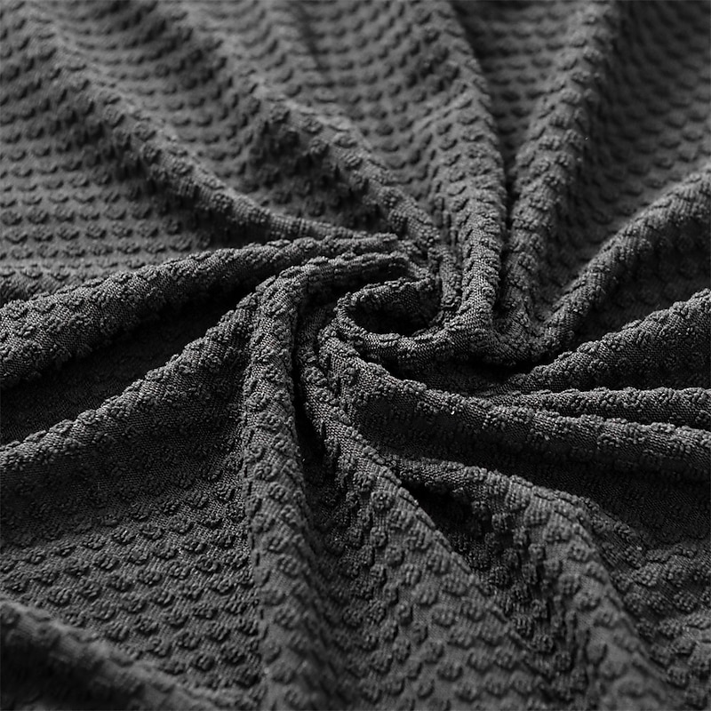 Solid Color Stretch Wingback Chair Cover Burgundy Wing Chair Slipcovers Spandex Fabric Wingback Armchair Cover with Seat Cushion Cover for Living Room BedroomFit3