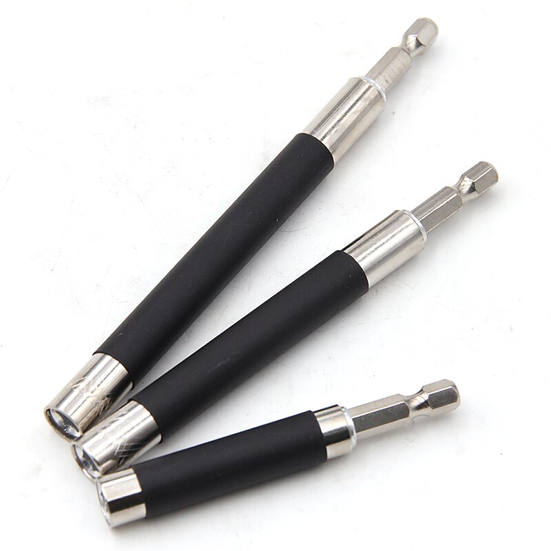 3pcs 80-120-140mm Telescopic Connecting Adapter Hexagonal Screw Handle Joint Sleeve Extension Connected Shank Rod
