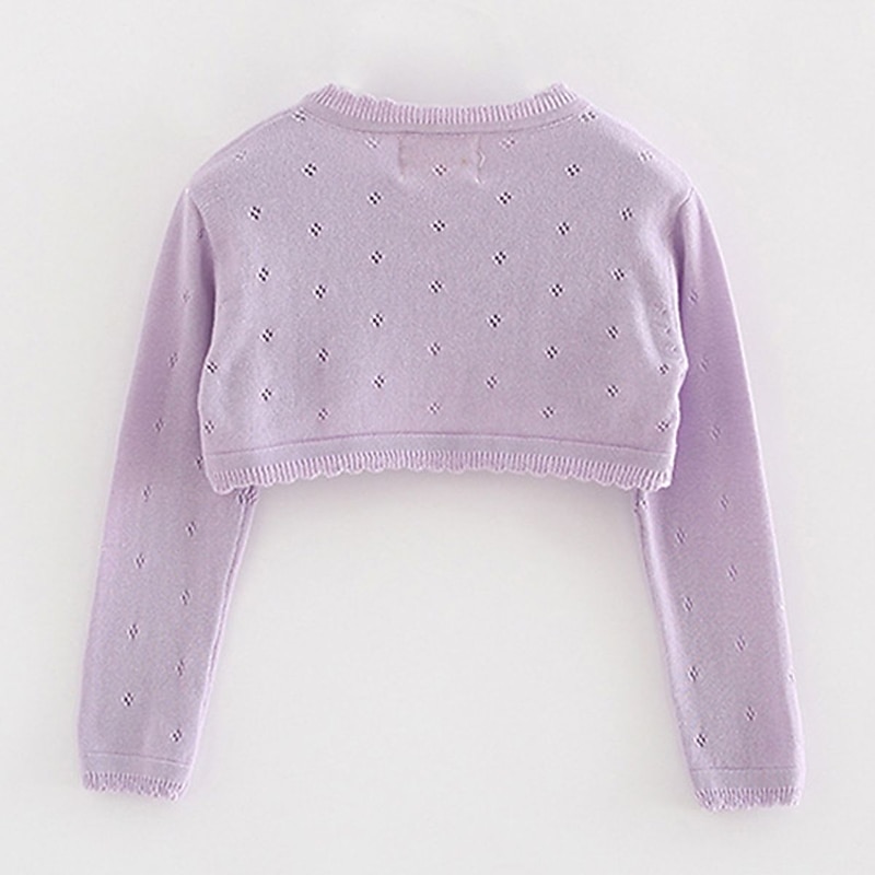 Girls' 3D Plain Coat Long Sleeve Summer Spring Cute Kids 2-8 Years Daily Regular Fit2