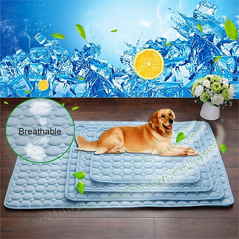 Dog Mat Cooling Summer Pad Mat For Dogs Cat Blanket Sofa Breathable Pet Dog Bed Summer Washable For Small Medium Large Dogs Car4
