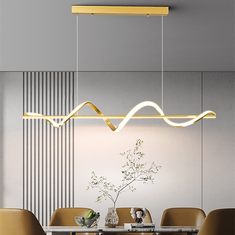 100 cm Pendant Light LED Metal Artistic Style Modern Restaurant Lamp Nordic Style Creative Design Spiral Chandelier3