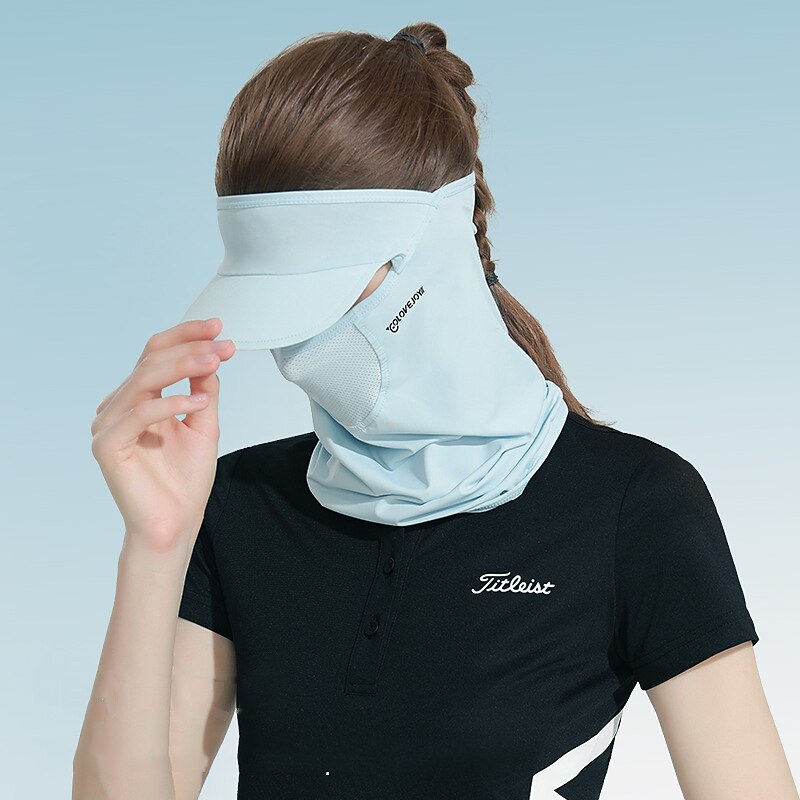 sunscreen mask headscarf women's outdoor golf sports sun hats cover the whole face, neck protection, uv protection ice silk veil2