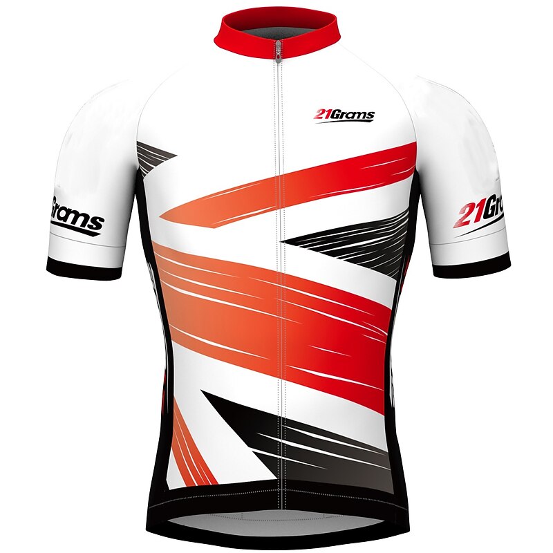 Men's Cycling Jersey Geometric Geometry UK Short Sleeve Bike Jersey Top with 3 Rear Pockets Mountain Bike MTB Road Bike Cycling Quick Dry Reflective Strips Back Pocket Moisture Wicking Sports Yellow 5