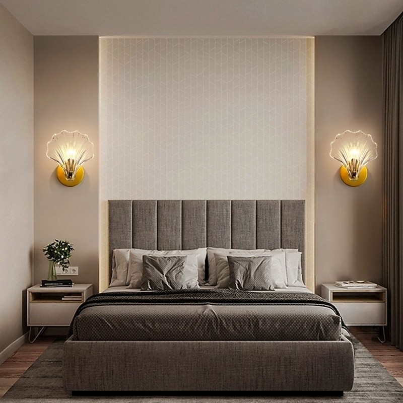 2pcs Crystal Wall Lamp E14 Lamp Cap Postmodern Luxury LED Wall Lamp Champagne Crystal Wall Lamp is Suitable for Bedroom Bedside Aisle Study TV Background Wall Lamp4