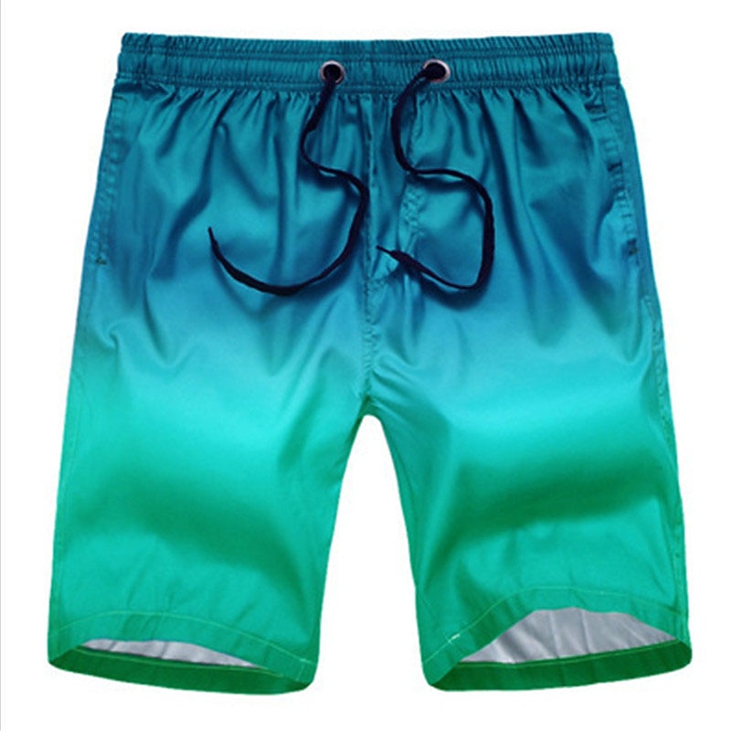 Men's Swim Trunks Swim Shorts Quick Dry Lightweight Board Shorts Bathing Suit Drawstring with Pockets Swimming Surfing Beach Water Sports Gradient Summer2